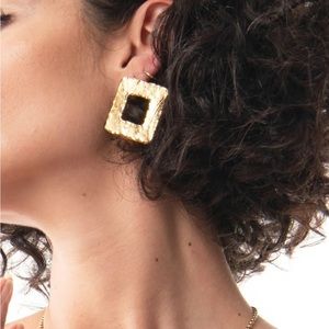 Italian designer artisan earrings in silver